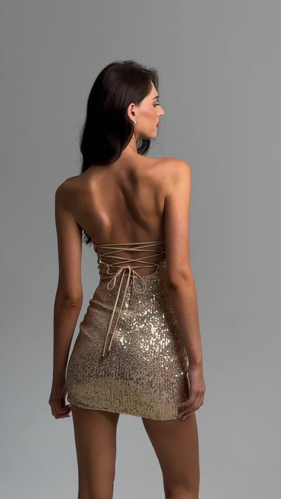 THE C DRESS - GOLD
